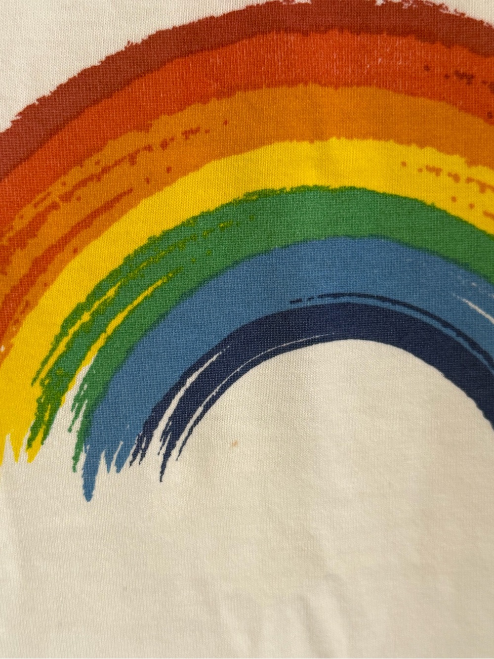 NWT LuLaRoe White Tank Top with Rainbow Graphic and Blue Trim Women’s Plus Size - Picture 3 of 4